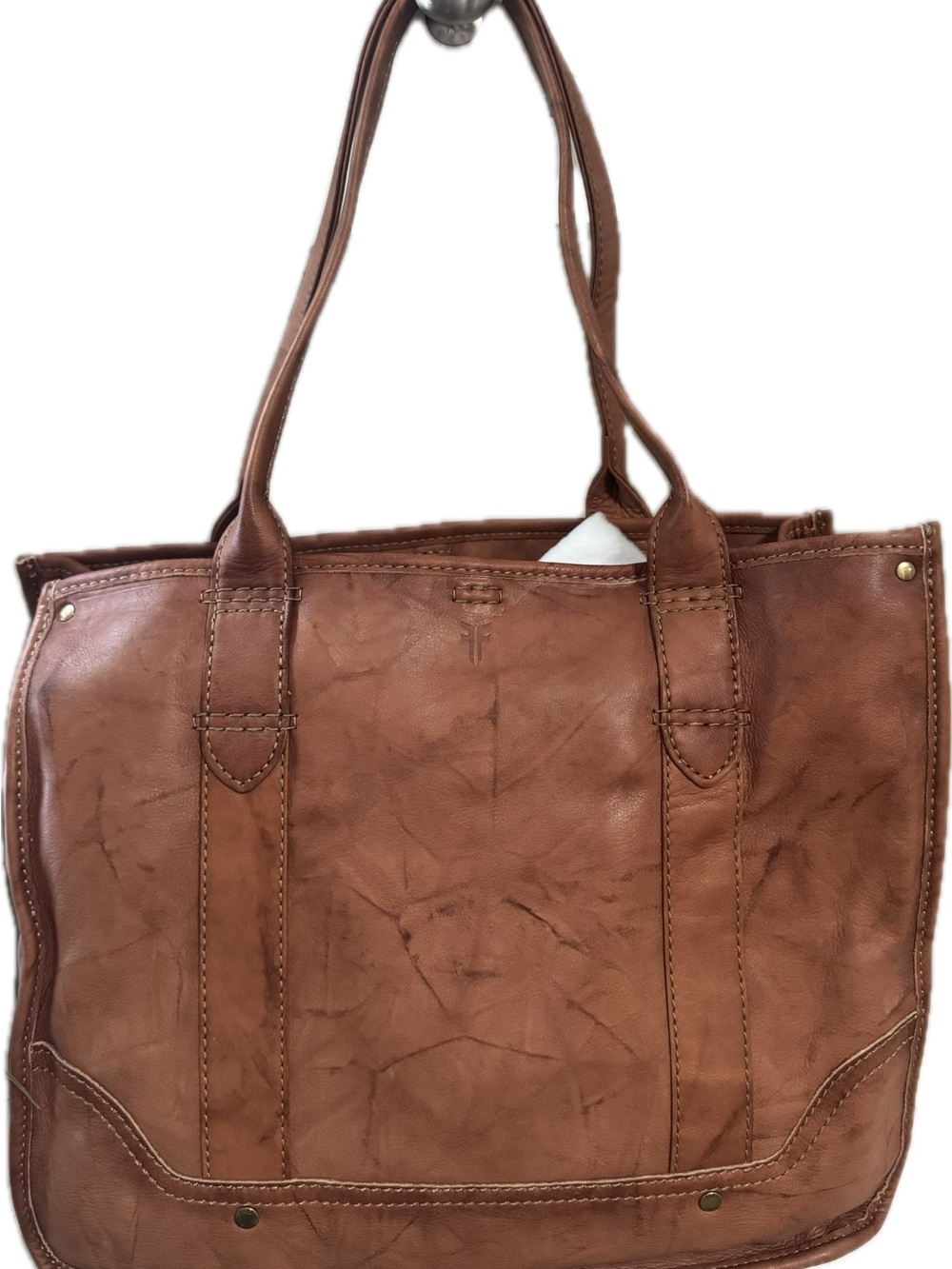 Frye Cognac Brown Large Campus Shopper Leather Tote